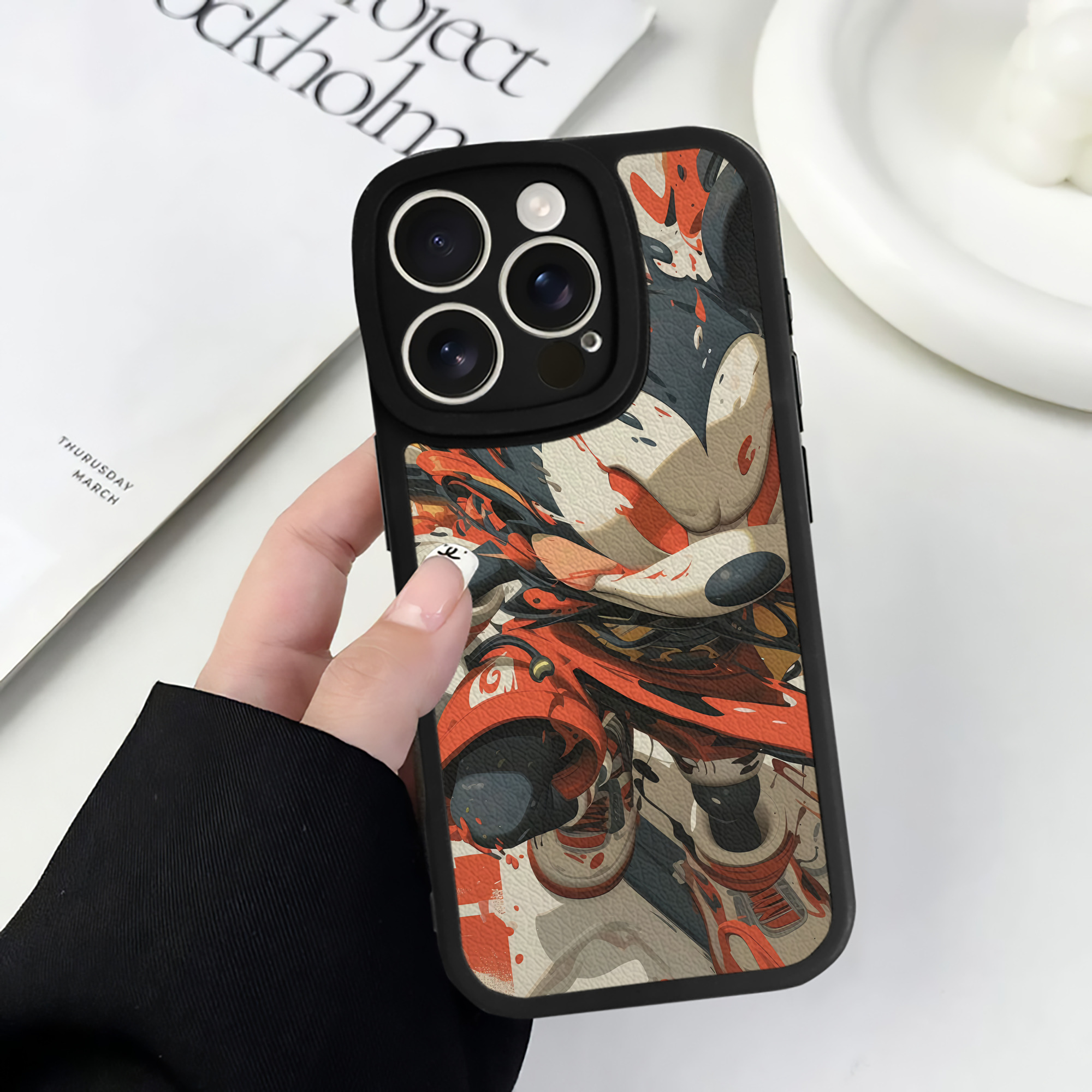 （画像用） ミッキーマウス Mickey Mouse 【iPhone 16シリーズ対応】シリコンスマホケース（レザー調） 材質：シリコン